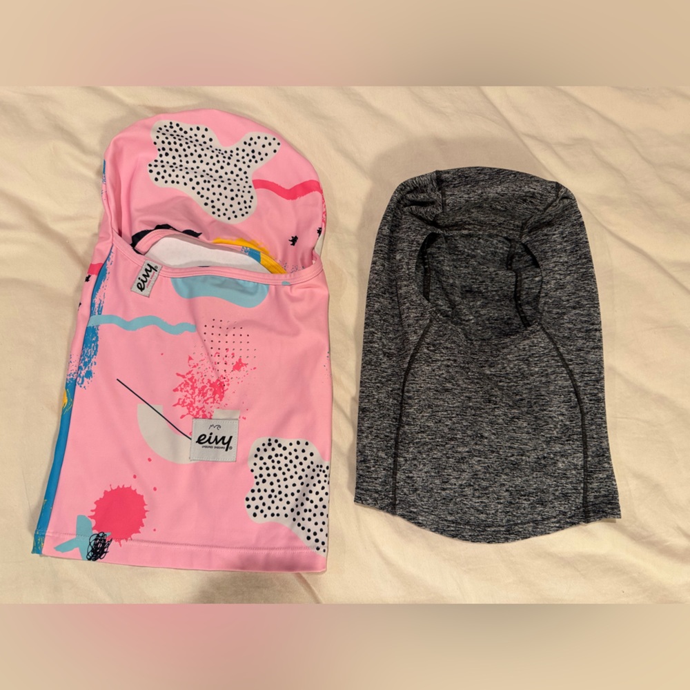 Balaclava Set Eivy Outdoor Research Pink Print and Gray Neck Gaiter